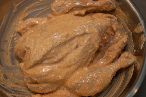 photo of tandoori chicken cooked at home