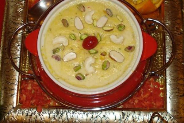 photo of kumhadh kheer(red pumpkin and rice kheer)