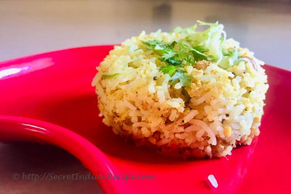 photo of raw mango rice ( chitranna)