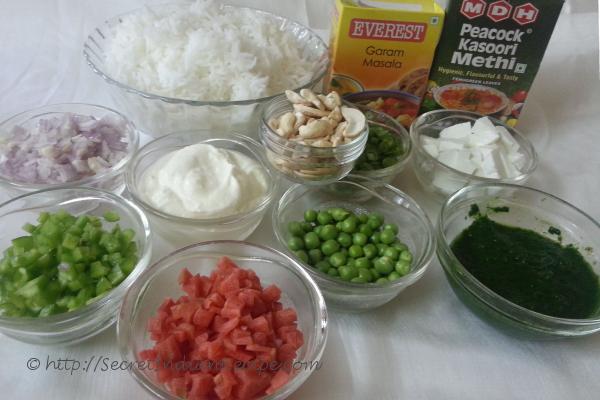 All veggies, spices,cream cheese,curd & cottage cheese.