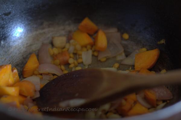 photo of carrots being sauted