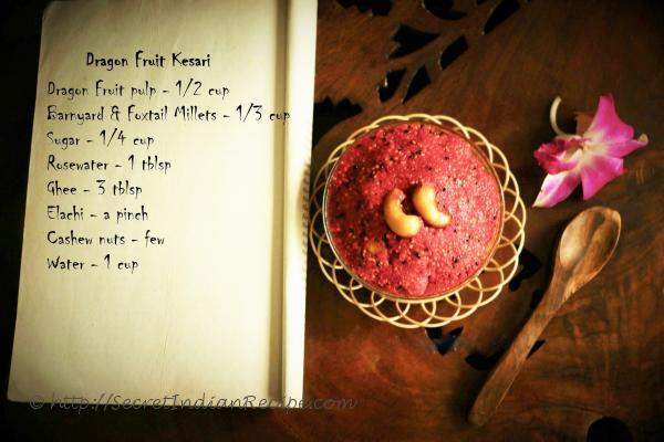 photo of dragon fruit millets kesari
