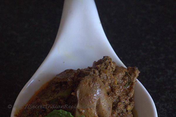 photo of liver khurchan parsee style (parsee style chicken liver curry)