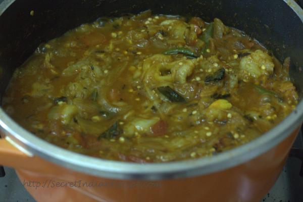 photo of Malai Baingan cooking