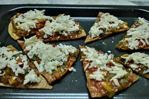 photo of nachos on baking tray