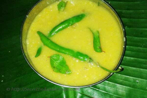 Katti parippu curry or daal curry
