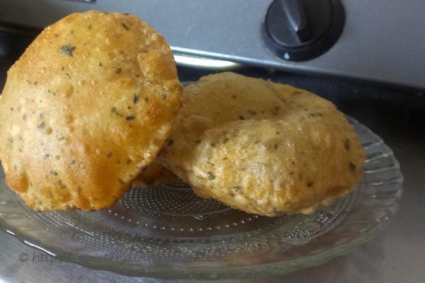 photo of ajwain methi poori (flavored indian fried bread)