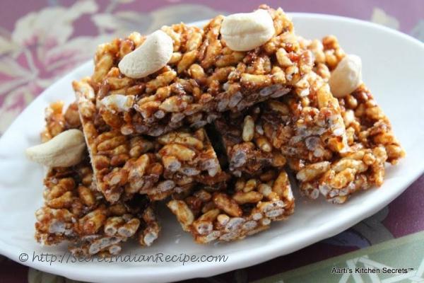 photo of puffed rice bars