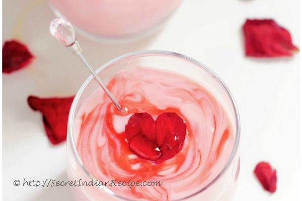photo of rose lassi