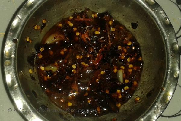 Uppum pulim thirumiyathu (Spicy tamarind chutney)