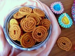 photo of chakli / crispy savory spirals / diwali snacks